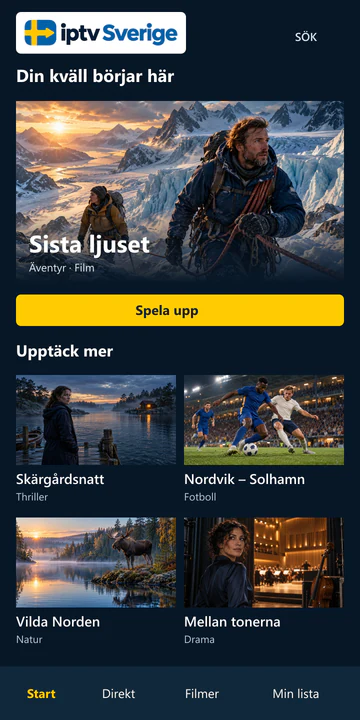 Samma programbibliotek i mobilen.